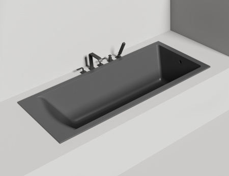 Ванна из литьевго мрамора Salini CASCATA 104213G 180х80 встраиваемая прямоугольная с ножками